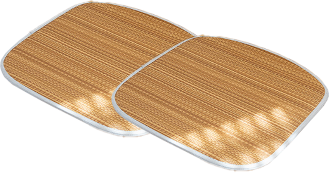 후니데일리 시원한 대나무 돗자리 방석 2개, 브라운