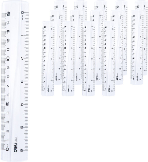 델리 잡기 쉬운 자 15cm, 투명, 15개