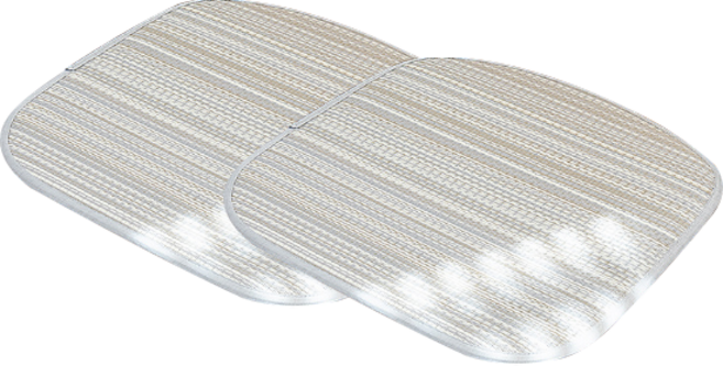 후니데일리 시원한 대나무 돗자리 레트로 방석 2p, 그레이