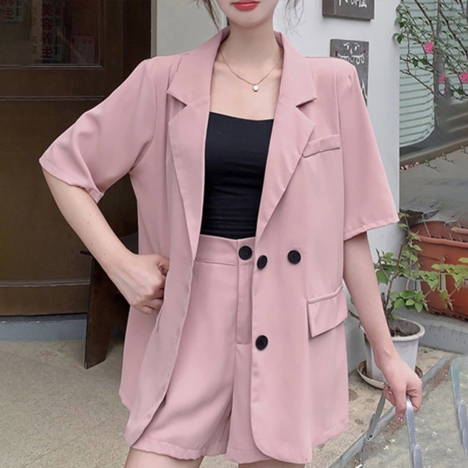 페이퍼먼츠 조르트 여름 루즈핏 반바지 정장 세트 05378