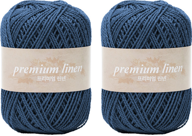 yarna 프리미엄 린넨 뜨개실, 316 빈티지블루, 2개