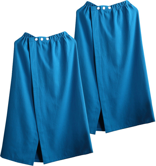 레인보우 뷰티 살롱 순면 튜브탑 바스타월, 블루, 2개