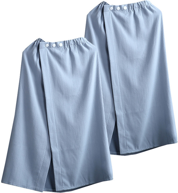 레인보우 뷰티 살롱 순면 튜브탑 바스타월, 라이트블루, 2개