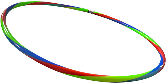 나리아 교재용 훌라후프 삼색, 200g, 빨파연, 1개