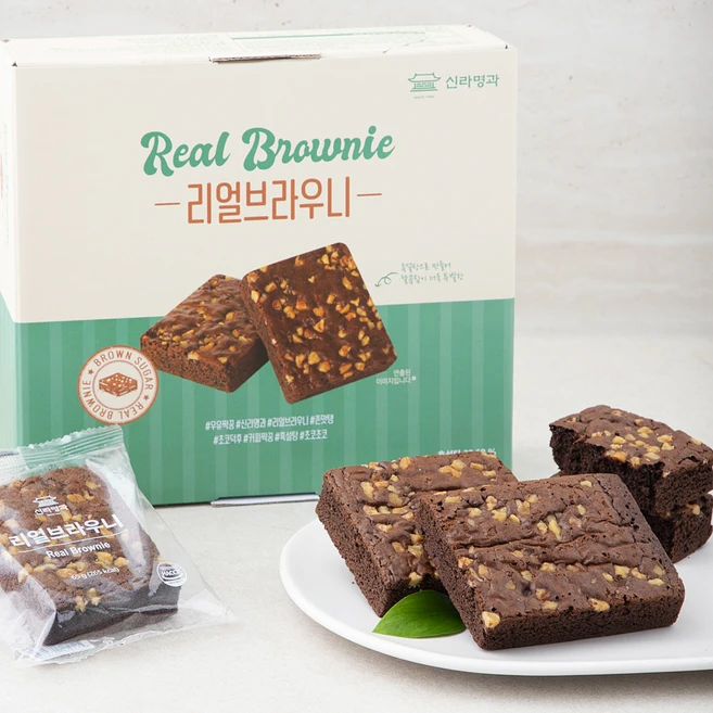 신라명과 리얼 브라우니, 65g, 8개입, 1개 - 쿠팡