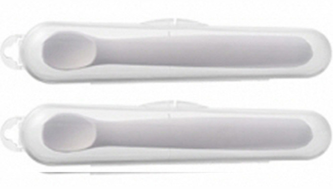 락앤락 유아용 리틀럽 이유식 실리콘 스푼, 아이보리, 2개