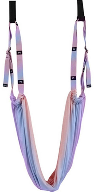 라이프스윗 홈 트레이닝 스트레칭 밴드 플라잉 요가 스트랩, 02무지개, 1개