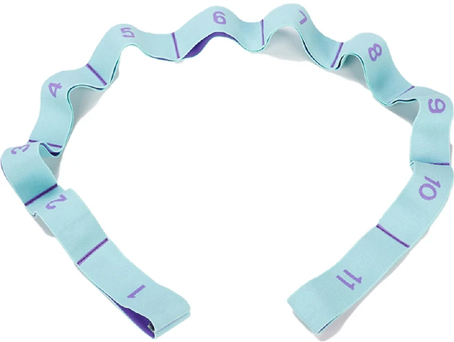 라이프스윗 요가 무용 탄성 스트랩 스트레칭 근력운동 저항 밴드, 블루 퍼플, 1개 - 쿠팡