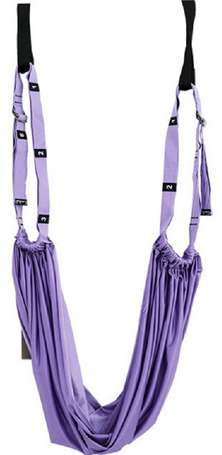 라이프스윗 홈 트레이닝 스트레칭 밴드 플라잉 요가 스트랩, 02퍼플, 1개