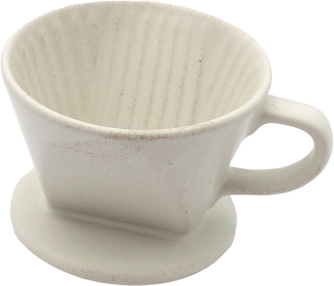 달소금 도자기 무광 핸드 커피 드리퍼 크림화이트, 단품, 1개