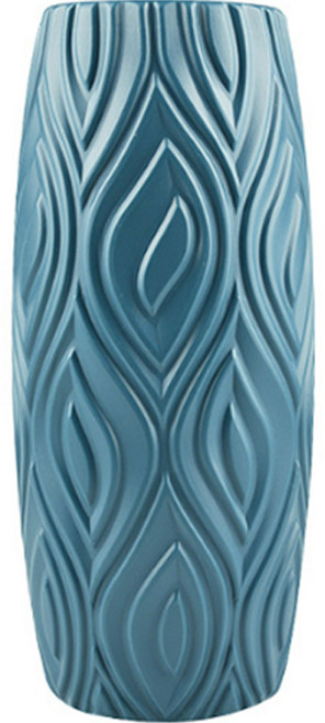 블랙트리 로맨틱 패턴 인테리어 화병, 네이비