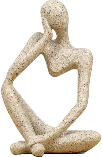 생각하는 사람 조형물, 사암 오른쪽턱