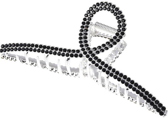 수스다 빅사이즈 더블 큐빅 꼬임 메탈 헤어 집게핀 5110