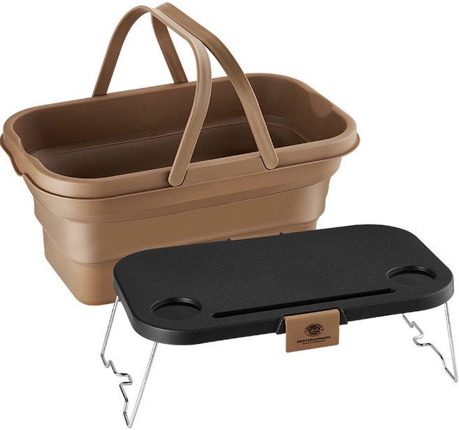 에스테반호프 폴딩 버킷 테이블, 오커브라운, 2단, 1개