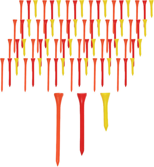 피스탑 골프 우드 티꽂이 3종 x 30p 세트, 랜덤발송, 1세트