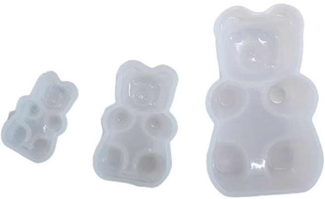 지안네이처 미니곰 1구 몰드 3종 세트, 화이트, 1개