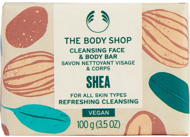 더바디샵 클렌징 페이스 앤 바디 비누바 시어, 100g, 1개입 - 쿠팡