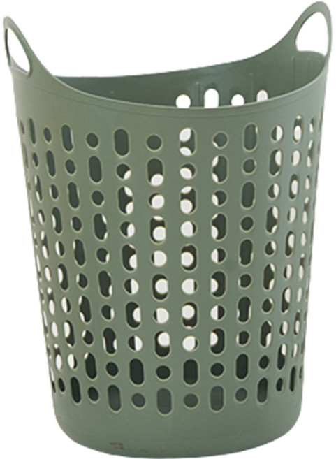 샤바스 소프트 국내산 펀칭 세탁바스켓, 카키 그레이
