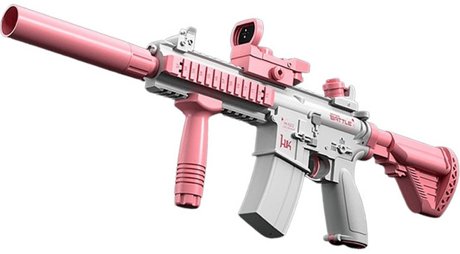 jemico M416 자동 워터건, 핑크, 1개