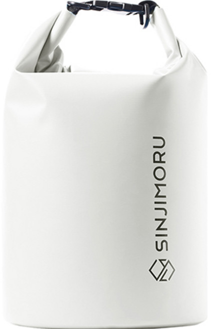 신지모루 이중 스트랩 다용도 물놀이 방수가방 15L, 화이트