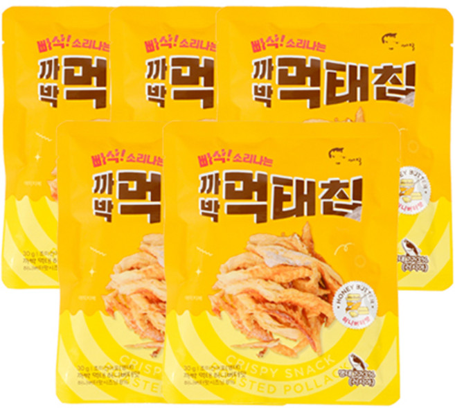 까박 빠삭 소리나는 먹태칩 허니버터맛, 30g, 5개
