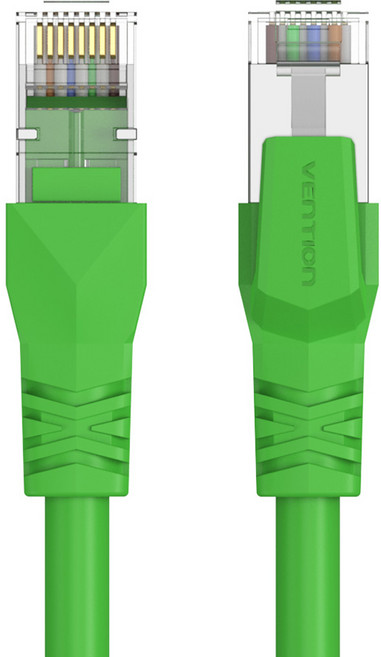 벤션 가동형 CAT6A SFTP 초고속 기가 랜선, 그린, 1개, 1m