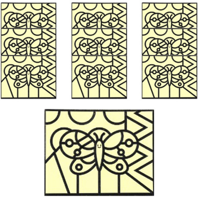 민화샵 포일아트 스티커, 나비, 10개
