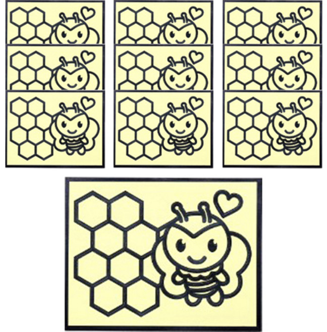 민화샵 포일아트 스티커, 허니비, 10개