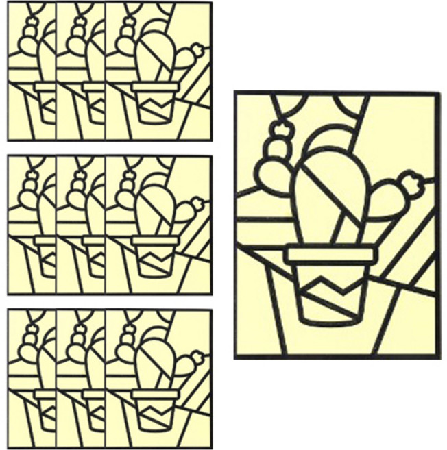 민화샵 포일아트 스티커, 선인장, 10개