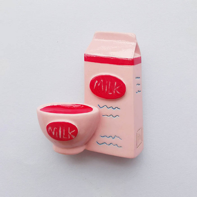 블루리빙 주방 인테리어 예쁜 소품 자석, 우유