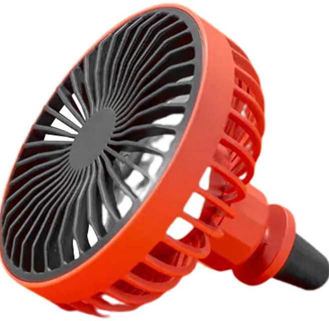 디월스 차량용 에어 써큘레이터 송풍구형 LED선풍기, CLGXZ-F829, 레드