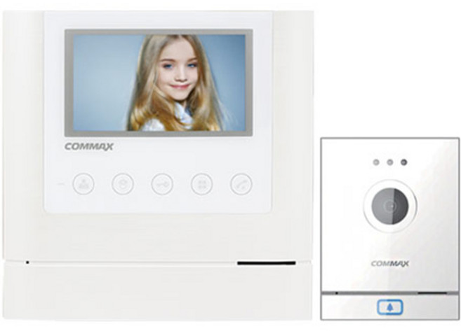 COMMAX 비디오폰 CAV-43M + 현관카메라 DRC-4M 화이트, CAV-43M, DRC-4M