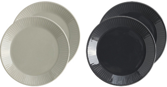 로얄베일 국산 라이닝 앞접시 15cm 세트 4p, 혼합색상, 앞접시 크림그레이 2p + 앞접시 챠콜 2p