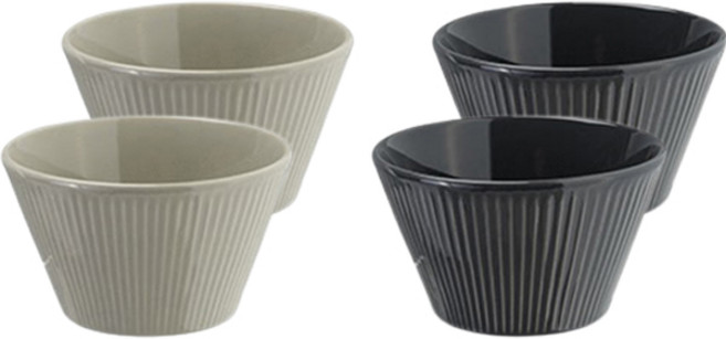 로얄베일 국산 라이닝 공기 세트 4p, 혼합색상, 공기 크림그레이 2p + 공기 챠콜 2p