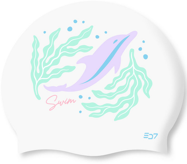 SD7 스위밍돌핀 실리콘 수모 SGL-CA395, WHT, 1개