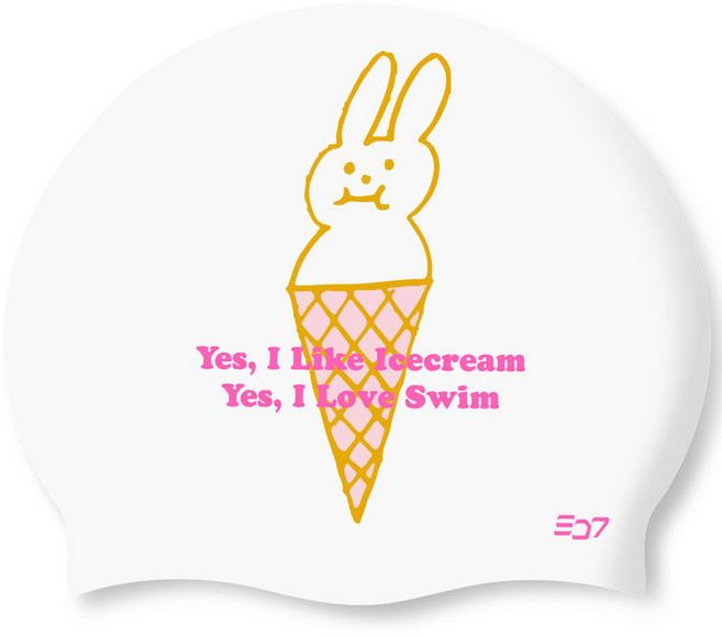 SD7 실리콘 수모 아이스크림래빗, 화이트