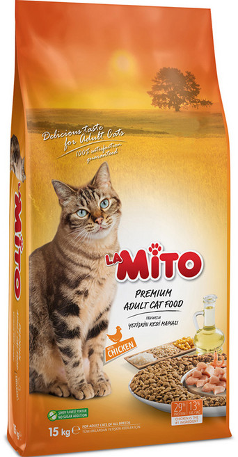미토 어덜트 고양이 9가지 성능 건식사료, 닭, 15kg, 1개