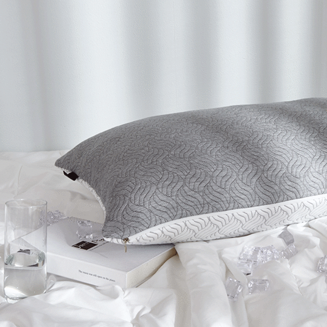 조은자리 듀라론 양면 냉감 베개커버, 쿨그레이