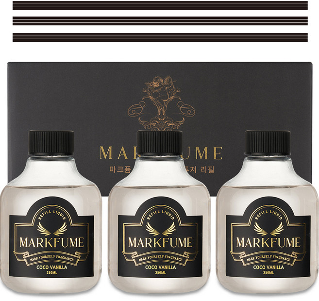마크퓸 골드에디션 대용량 디퓨저리필 세트, 코코바닐라, 1세트, 250ml