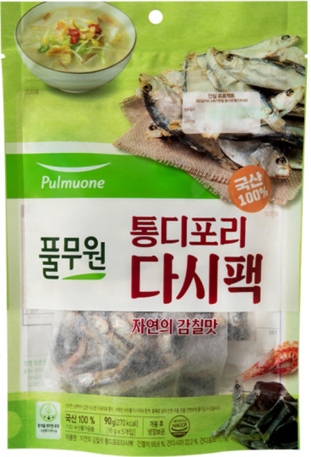 풀무원 통디포리 다시팩 5p, 90g, 1개