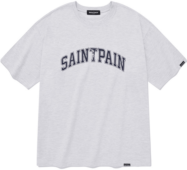saintpain OUR LORD ARCH LOGO 透氣 T 恤, 麻灰色