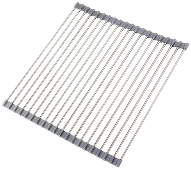 hillo 스테인레스 싱크롤 선반 20롤, 그레이, 1개