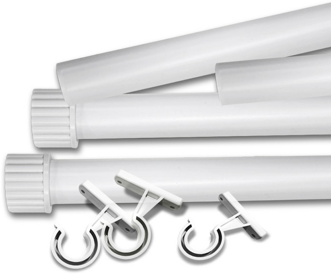 알뜨리 쿠키 커튼봉 세트, 화이트