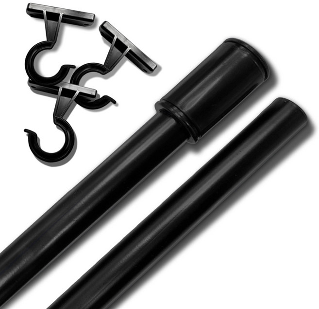 알뜨리 플레인 커튼봉 세트, 블랙