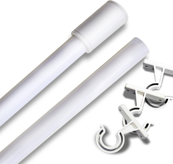 알뜨리 플레인 커튼봉 세트, 화이트