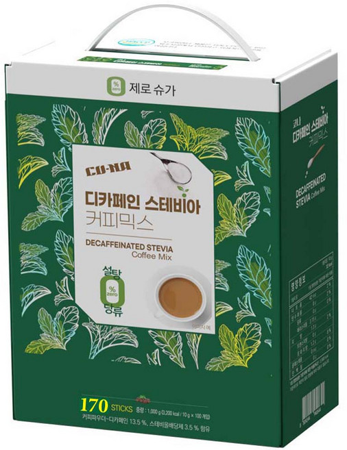 CONA 디카페인 스테비아 커피믹스, 1개, 170개입, 10g, 10g