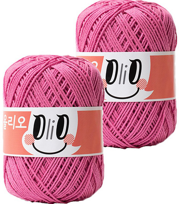 Olio Yarn 編織線 70g, 762號 深粉色, 2球