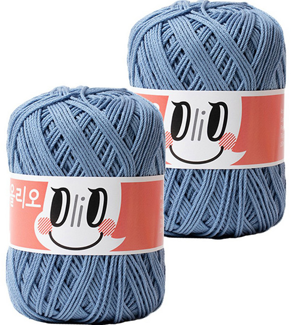 Olio Yarn 編織線 70g, 764淺靛藍, 2球