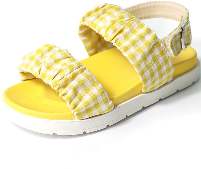땡큐슈즈머치 여아용 비바 체크 스포츠 샌들