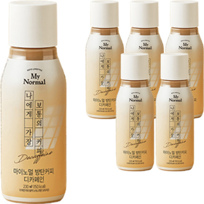 마이노멀 오리지널 디카페인 방탄커피, 230ml, 6개입, 1세트